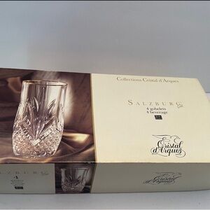 "Cristal D'Arques"Salzburg gold Beverage Glasses.